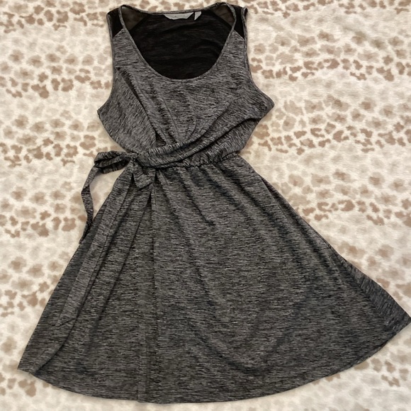 Athleta Faux Wrap Salt and Pepper Athletic Tank Dress, Size XSP - Picture 11 of 16